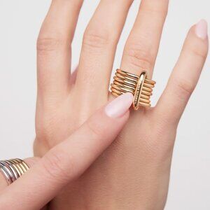 NWT Jennifer Fisher Gold Ring Set size 7